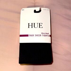 HUE Faux Sheer Fleece Tights